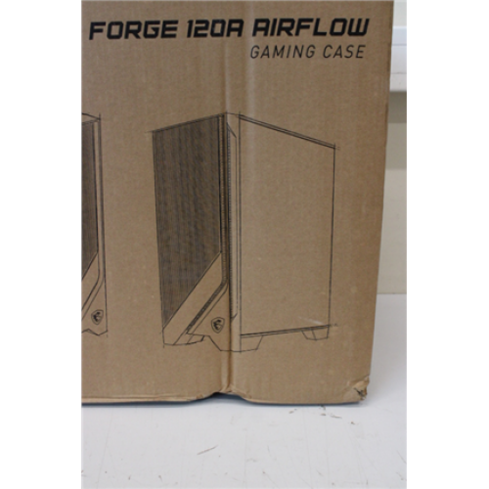 SALE OUT. MSI MAG FORGE 120A AIRFLOW , PC Case , MAG FORGE 120A AIRFLOW , Side window , Black , Mid-Tower , DAMAGED PACKAGING , Power supply included No , ATX