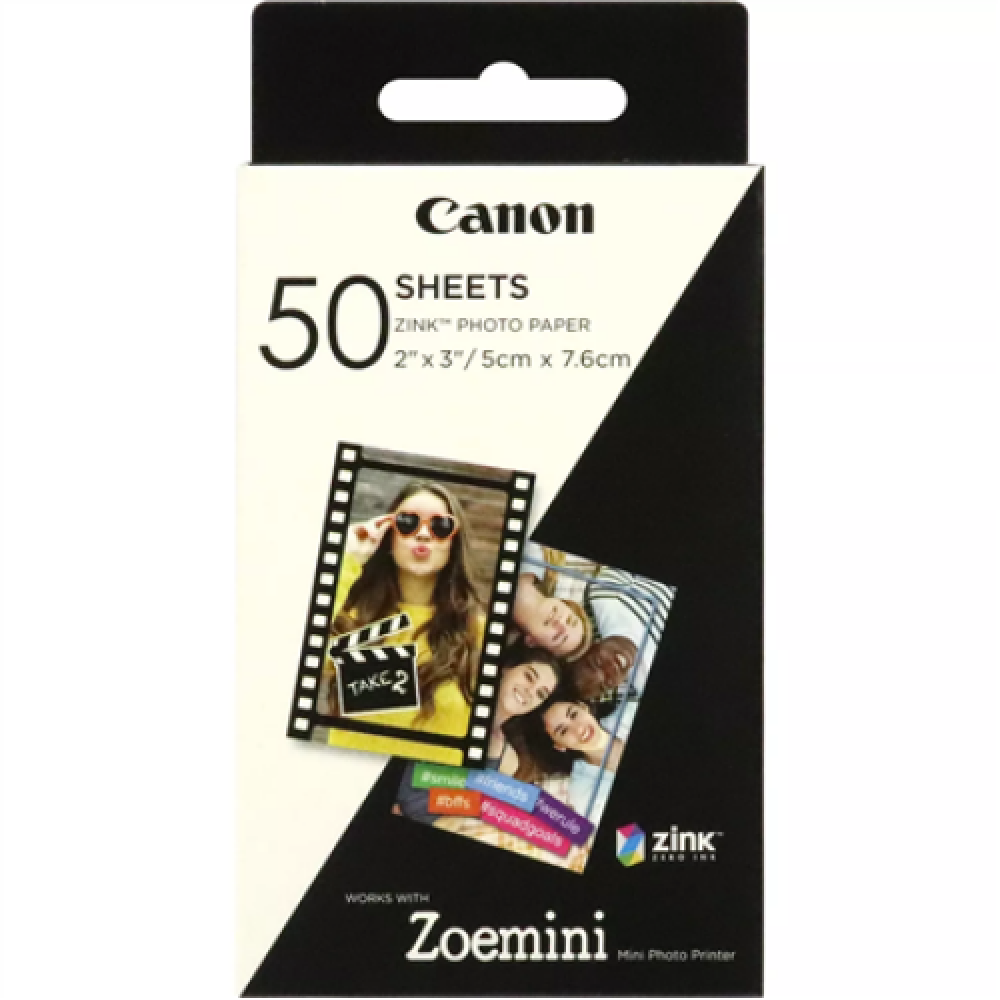 50 sheets , ZP-2030 , White , 5 x 7.6 cm , Photo Paper