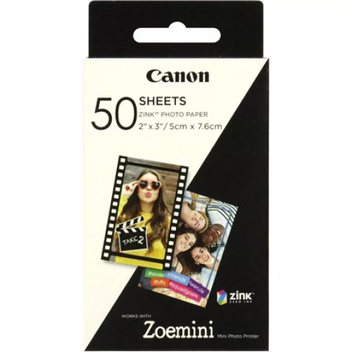 50 sheets , ZP-2030 , Photo Paper , White , 5 x 7.6 cm