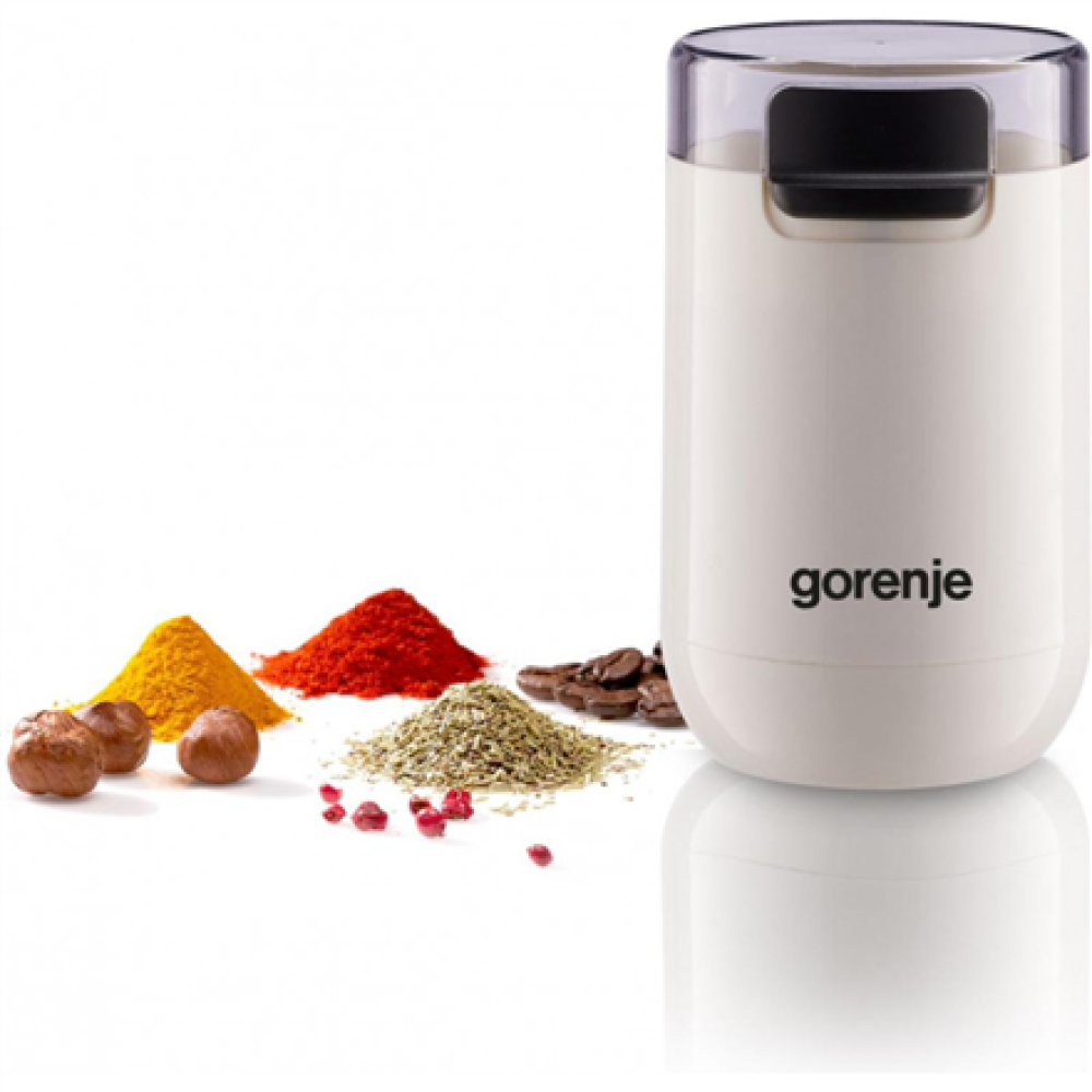 Gorenje , Coffee Grinder , SMK150SW , 150 W , Coffee beans capacity 45 g , Lid safety switch , White