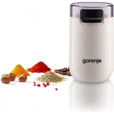 Gorenje , Coffee Grinder , SMK150SW , 150 W , Coffee beans capacity 45 g , Lid safety switch , White