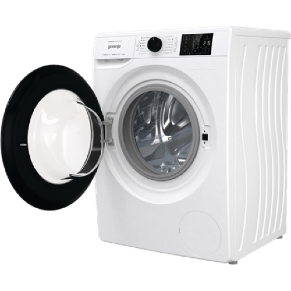 Gorenje , Washing Machine , WNEI84BS , Energy efficiency class B , Front loading , Washing capacity 8 kg , 1400 RPM , Depth 54.5 cm , Width 60 cm , Display , LED , Steam function , Self-cleaning , White