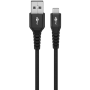 Goobay Lightning USB-A Supersoft Textile Cable with Metal Plugs , 74504