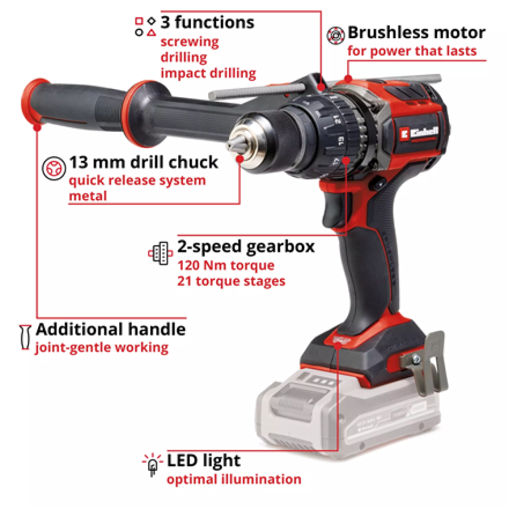 EINHELLAKC , Cordless Drill Driver TP-CD 18/120 Li BL Solo