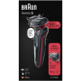 Braun , Shaver , 51-R1000s , Operating time (max) 50 min , Wet & Dry , Black/Red