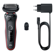 Braun , Shaver , 51-R1000s , Operating time (max) 50 min , Wet & Dry , Black/Red