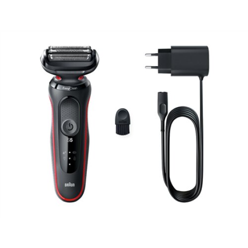 Braun , Shaver , 51-R1000s , Operating time (max) 50 min , Wet & Dry , Black/Red