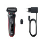 Braun , Shaver , 51-R1000s , Operating time (max) 50 min , Wet & Dry , Black/Red