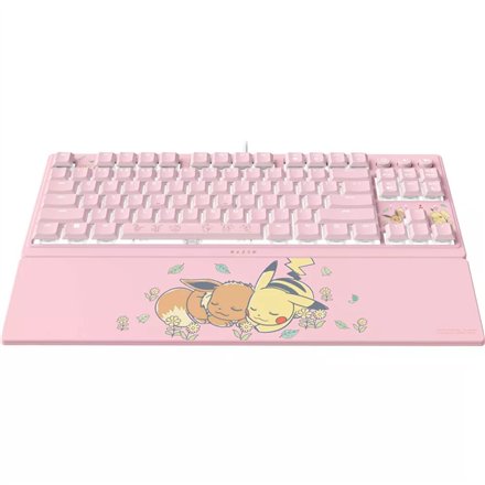 Razer Ornata V3 Tenkeyless , Gaming keyboard , Wired , US , Razer Mecha-Membrane Switches , Wrist Rest , Pikachu Eevee Edition
