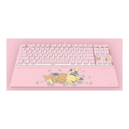 Razer Ornata V3 Tenkeyless , Gaming keyboard , Wired , US , Razer Mecha-Membrane Switches , Wrist Rest , Pikachu Eevee Edition