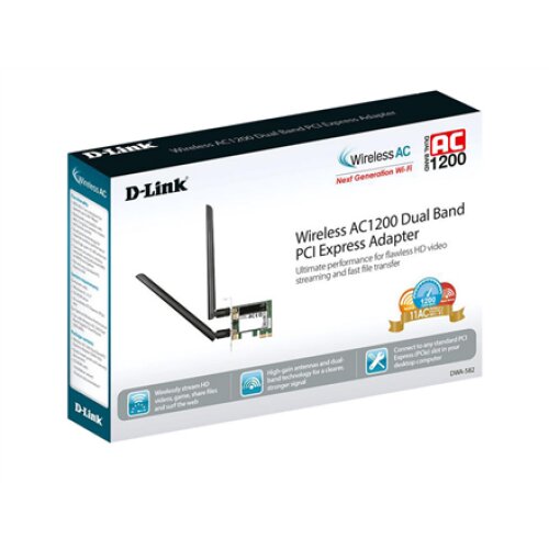 D-Link , DWA-582 Wireless 802.11n Dual Band PCIe Desktop Adapter