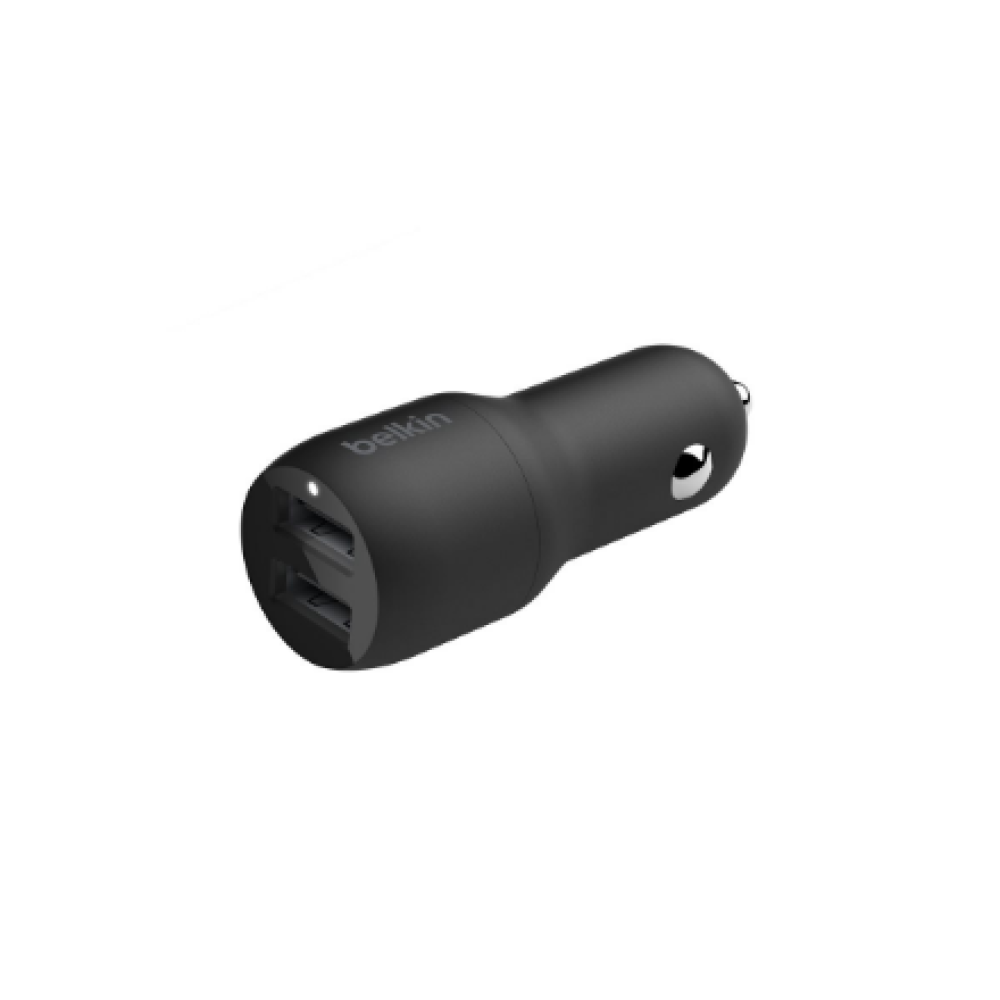 Belkin , Dual USB-A Car Charger 24W + USB-A to Lightning Cable , BOOST CHARGE