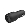 Belkin , Dual USB-A Car Charger 24W + USB-A to Lightning Cable , BOOST CHARGE