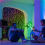 Twinkly Curtain Smart LED 400 RGBW 1.5x2.1m Transparent wire,RGB+W