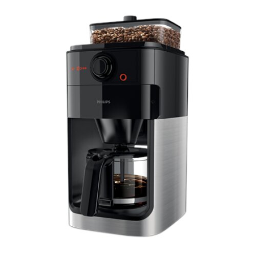 Philips Coffee maker Grind & Brew HD7767/00 Drip, 1000 W, Black/Metal