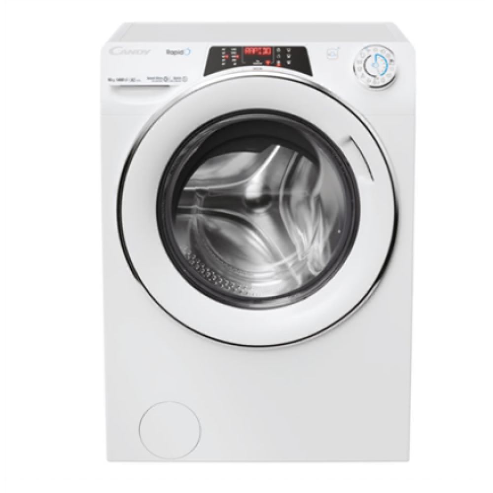 Candy , Washing Machine , RO 4106DWMC7/1-S , Energy efficiency class A , Front loading , Washing capacity 10 kg , 1400 RPM , Depth 58 cm , Width 60 cm , TFT , Steam function , White