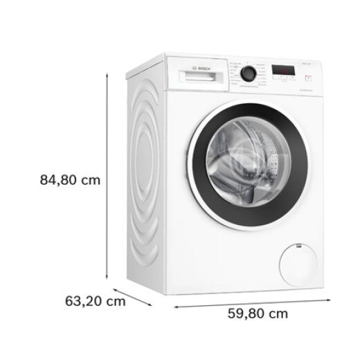 Bosch Washing Machine , WGE0240ASN , Energy efficiency class A , Front loading , Washing capacity 7 kg , 1400 RPM , Depth 59 cm , Width 60 cm , Display , LED , Direct drive , White