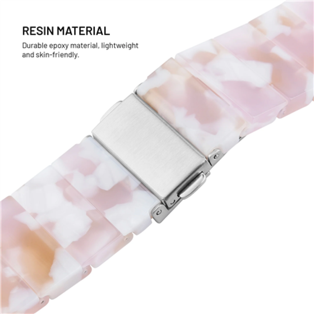 Fixed , Resin Strap for Apple Watch 38/40/41mm , Candy Pink , Epoxy Resin