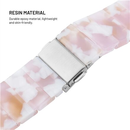 Fixed , Resin Strap for Apple Watch 38/40/41mm , Epoxy Resin , Candy Pink