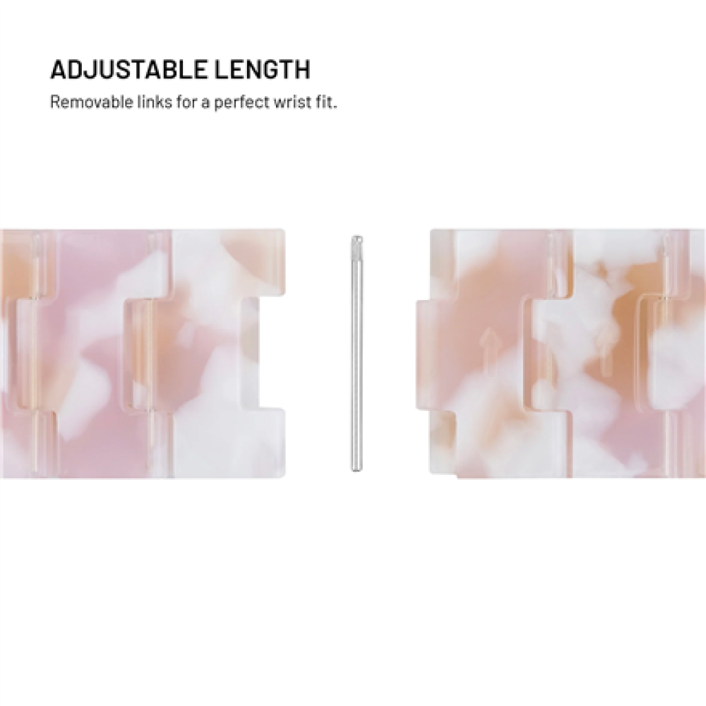 Fixed , Resin Strap for Apple Watch 38/40/41mm , Candy Pink , Epoxy Resin