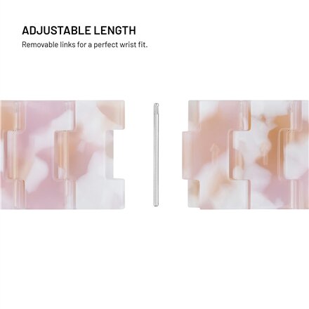 Fixed , Resin Strap for Apple Watch 38/40/41mm , Epoxy Resin , Candy Pink
