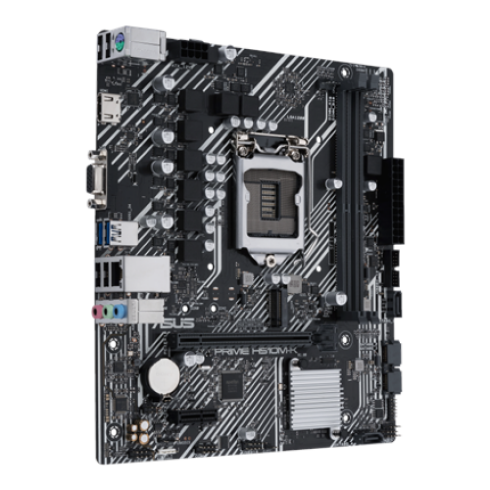 Asus , PRIME H510M-K , Processor family Intel , Processor socket LGA1200 , DDR4 , Memory slots 2 , Supported hard disk drive interfaces SATA, M.2 , Number of SATA connectors 4 , Chipset H510 , Micro ATX