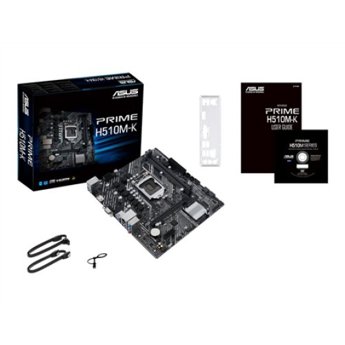 Asus , PRIME H510M-K , Processor family Intel , Processor socket LGA1200 , DDR4 , Memory slots 2 , Supported hard disk drive interfaces SATA, M.2 , Number of SATA connectors 4 , Chipset H510 , Micro ATX