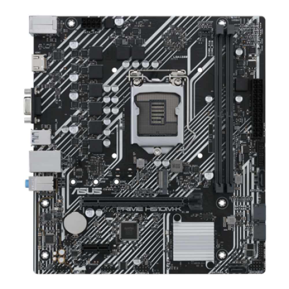 Asus , PRIME H510M-K , Processor family Intel , Processor socket LGA1200 , DDR4 , Memory slots 2 , Supported hard disk drive interfaces SATA, M.2 , Number of SATA connectors 4 , Chipset H510 , Micro ATX