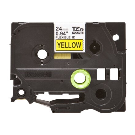 Brother , TZe-FX651 Flexible ID Laminated Tape , Black on Yellow , TZe , 8 m , 2.4 cm