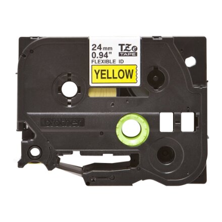 Brother , TZe-FX651 Flexible ID Laminated Tape , Black on Yellow , TZe , 8 m , 2.4 cm