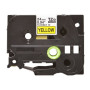 Brother , TZe-FX651 Flexible ID Laminated Tape , Black on Yellow , TZe , 8 m , 2.4 cm