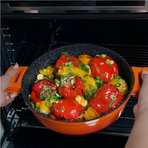 Stoneline , Roaster , 20093 , 5 L , 28 cm , die-cast aluminium , Volcanic , Lid included