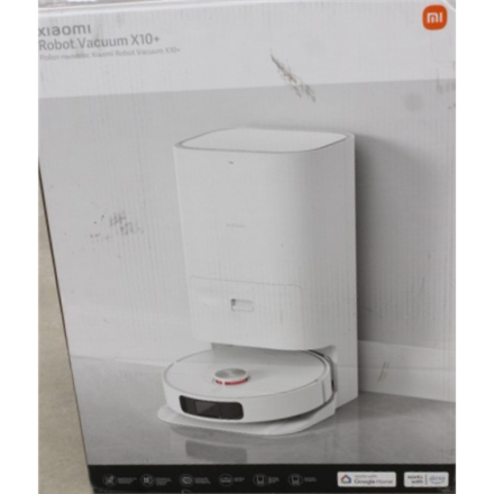 SALE OUT. Xiaomi Robot Vacuum X10+ EU , Xiaomi Robot Vacuum , X10+ EU , Wet&Dry , Operating time (max) 120 min , Lithium Ion , 5200 mAh , Dust capacity 0.35 L , 4000 Pa , White , Battery warranty 22 month(s) , ITEM USED, DIRTY AND SCRATCHED POWER STAT