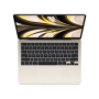 Apple , MacBook Air , Starlight , 13.6 , IPS , 2560 x 1664 , Apple M2 , 8 GB , Solid-state drive capacity 512 GB , Apple M2 10-core GPU , Without ODD , macOS , 802.11ax , Bluetooth version 5.0 , Keyboard language English , Keyboard backlit , Warranty 12 m
