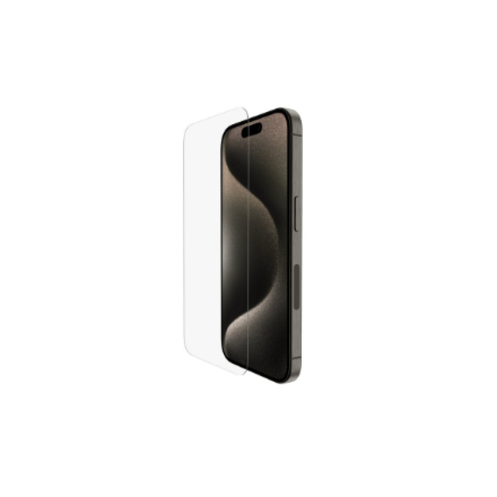 Belkin , ScreenForce Pro , UltraGlass2 Anti-Microbial Screen Protector , Apple , For iPhone 15 Pro , Glass , Transparent , Clear Screen Protector