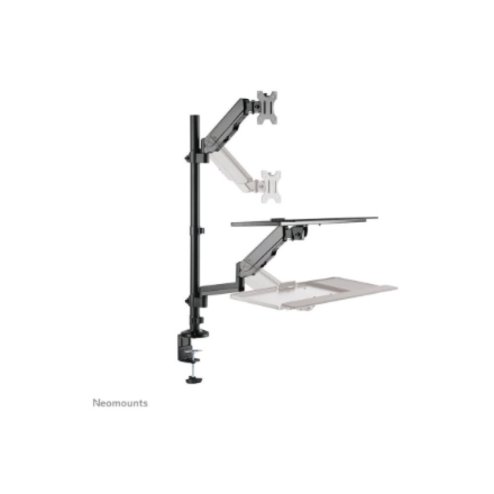Neomounts Desk Mount , DS90-325BL1 Sit-stand workstation desk , Adjustable Height, Rotate, Tilt, Swivel , 17-32 , Maximum weight (capacity) 9 kg , Black