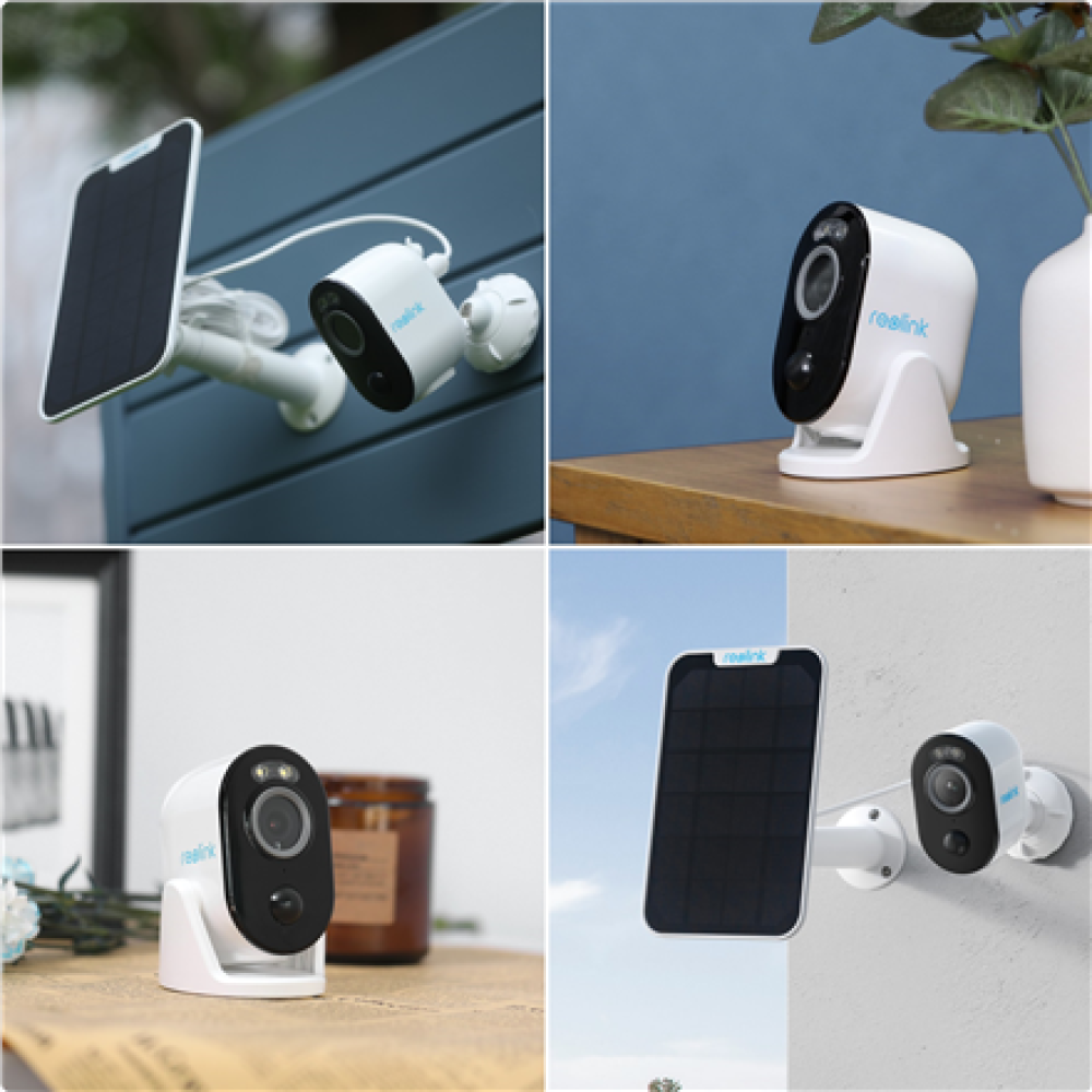 Reolink , Wi-Fi Security Camera with Motion Spotlight and Solar Panel , Argus Series B330 , Bullet , 4 MP , Fixed lens , IP65 , H.265 , Micro SD, Max. 128 GB , White
