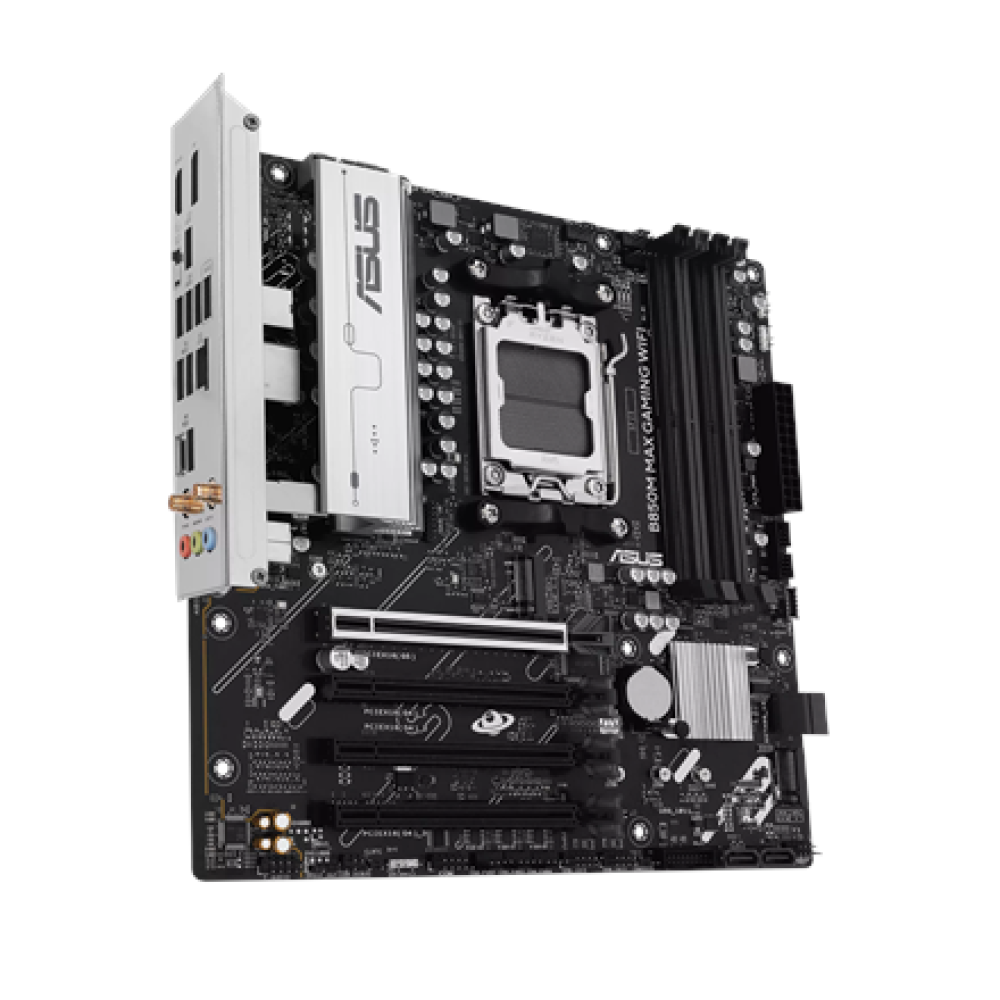 Asus B850M MAX GAMING WIFI , Processor family AMD , Processor socket AM5 , DDR5 , Supported hard disk drive interfaces SATA, M.2 , Number of SATA connectors 4