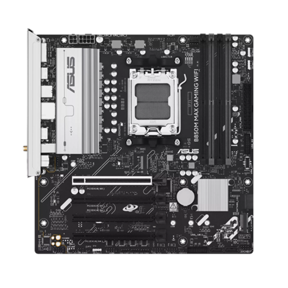 Asus B850M MAX GAMING WIFI , Processor family AMD , Processor socket AM5 , DDR5 , Supported hard disk drive interfaces SATA, M.2 , Number of SATA connectors 4