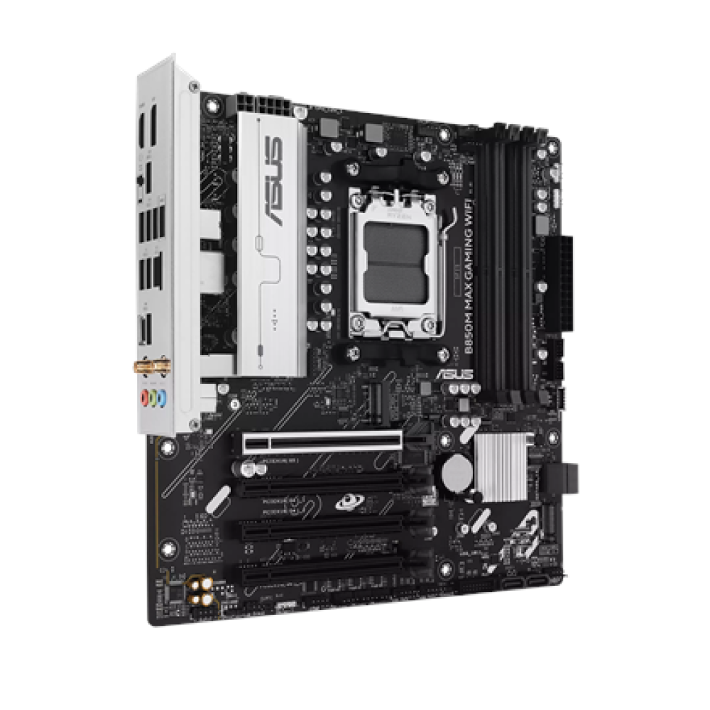 Asus B850M MAX GAMING WIFI , Processor family AMD , Processor socket AM5 , DDR5 , Supported hard disk drive interfaces SATA, M.2 , Number of SATA connectors 4