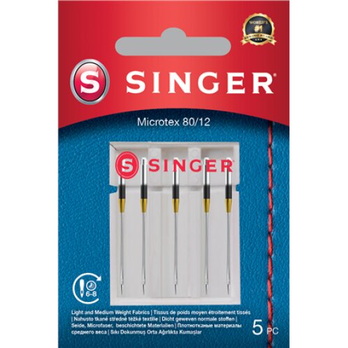 Singer , Microtex Needle 80/12 5PK