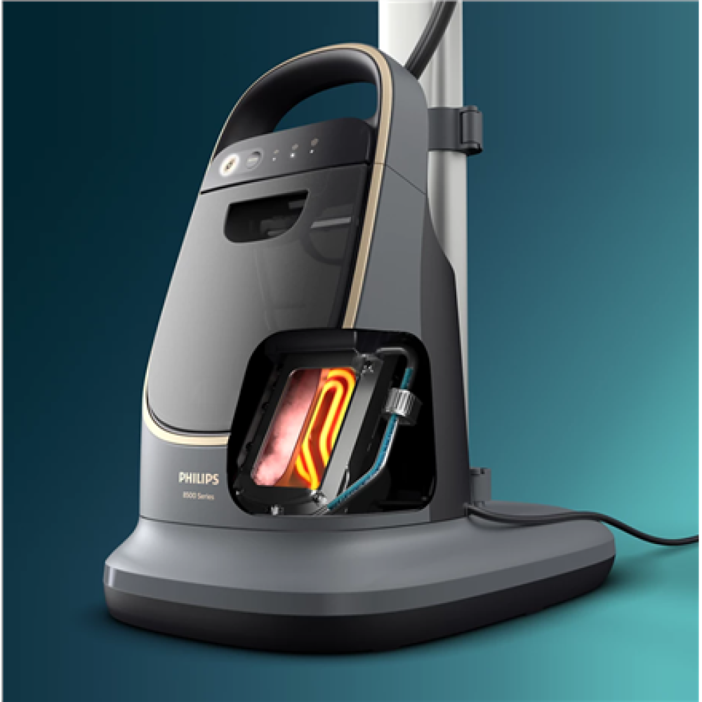 Philips 8500 Series All-in-One Ironing Solution , AIS8540/80 , Stand Steamer , 2200 W , 1.2 L , 90 g/min , Dark slate/Gold