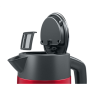 Bosch , Kettle , DesignLine TWK4P434 , Electric , 2400 W , 1.7 L , Stainless steel , 360° rotational base , Red/Black