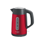 Bosch , Kettle , DesignLine TWK4P434 , Electric , 2400 W , 1.7 L , Stainless steel , 360° rotational base , Red/Black