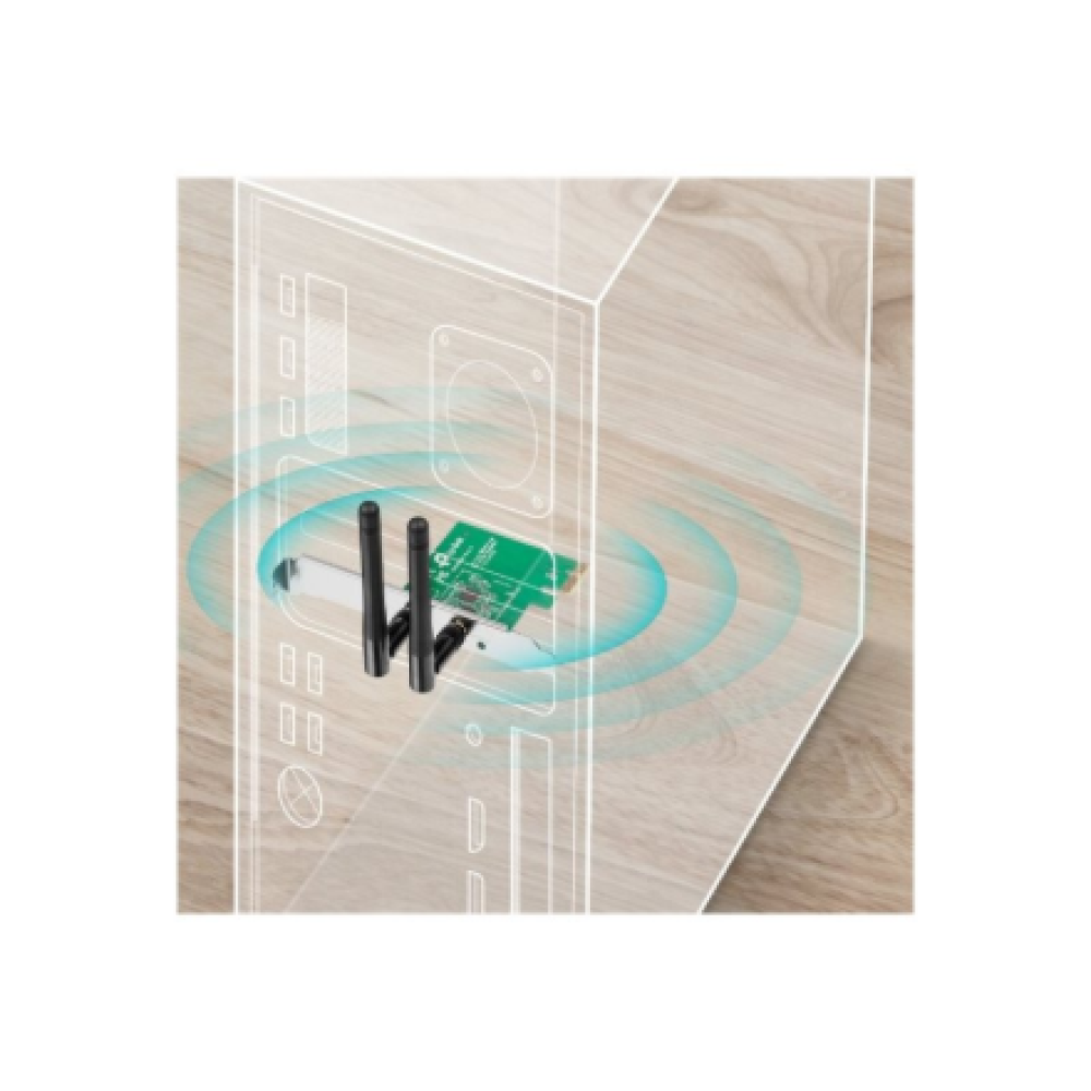 TP-LINK TL-WN881ND PCI Express Adapter, 2.4GHz, 802.11n, 300Mbps, 1xDetachable antenna 2dBi