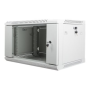 Lanberg Rack cabinet 19 wall-mount 6U/600x450 (flat pack) with glass door V2, grey , Lanberg
