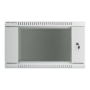 Lanberg Rack cabinet 19 wall-mount 6U/600x450 (flat pack) with glass door V2, grey , Lanberg