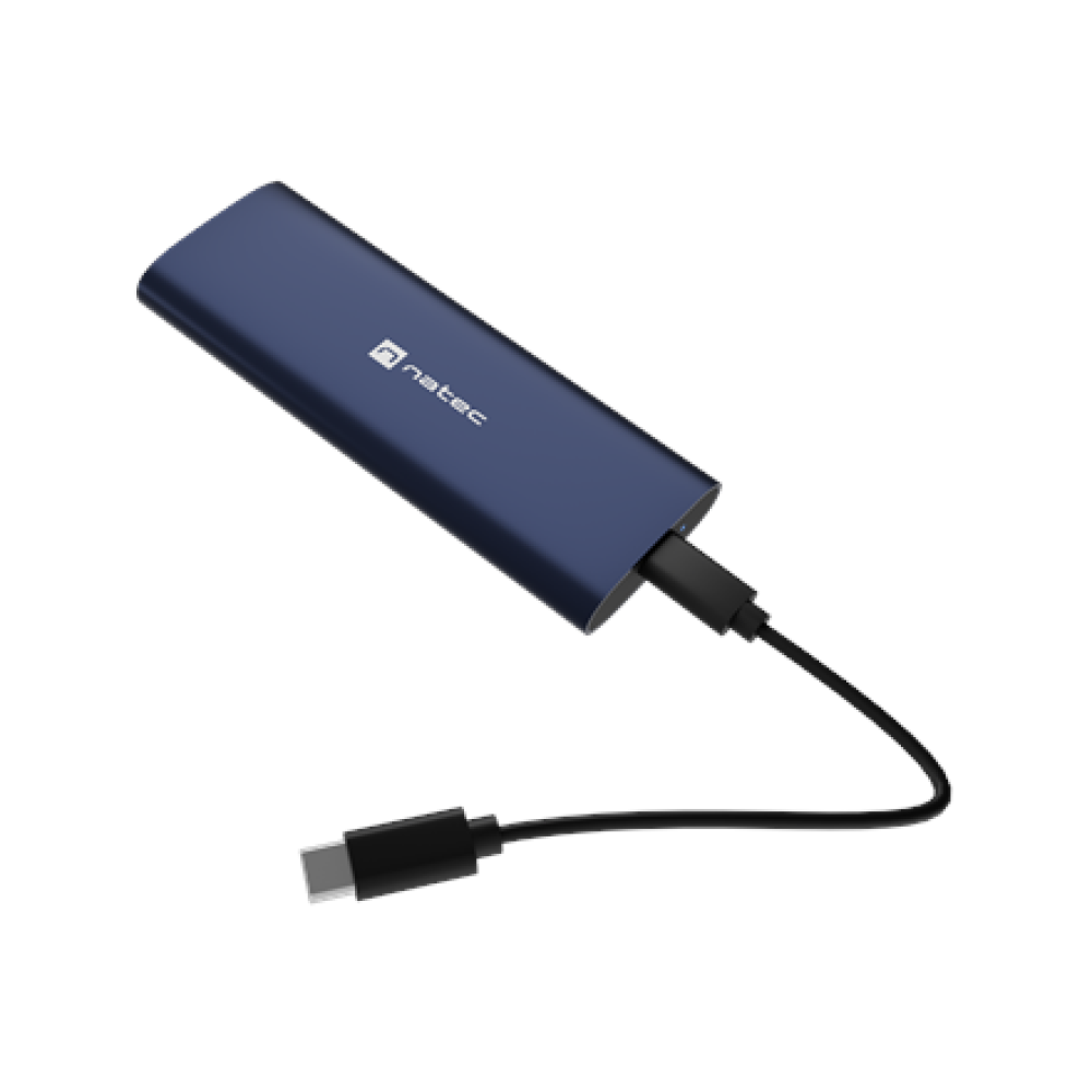 Natec , Rhino M.2 NVME Lite USB-C External, Gen 2 Steel Navy , Solid-state drive interface NVMe