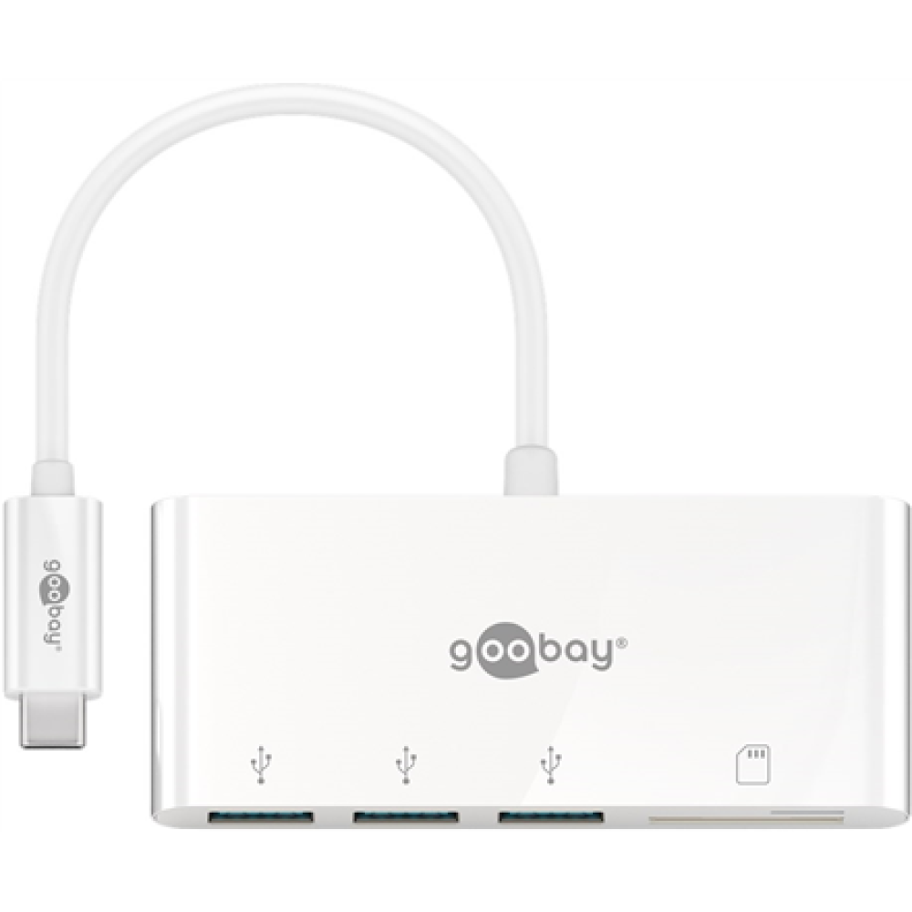 Goobay USB-C Multiport Adapter to 3x USB-A, Cardreader , 40759