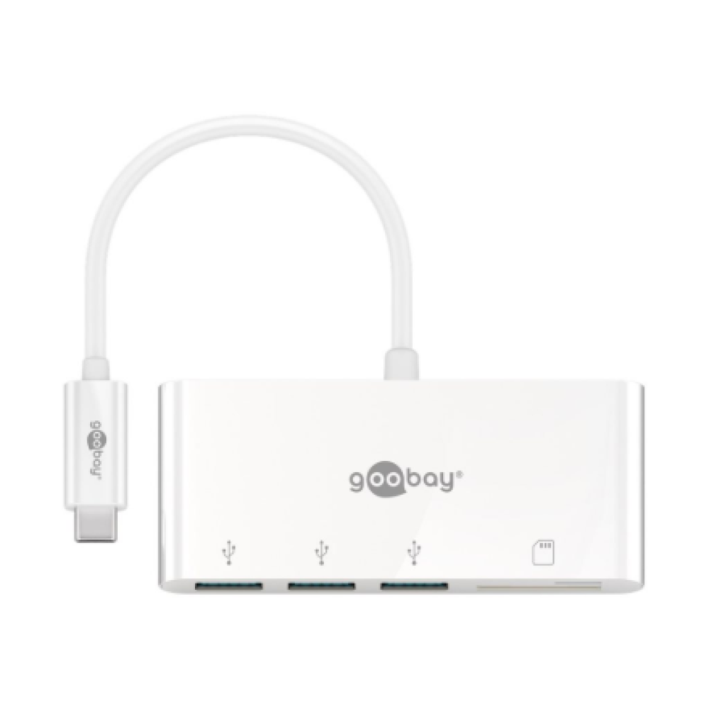 Goobay USB-C Multiport Adapter to 3x USB-A, Cardreader , 40759